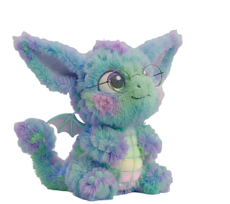 Shipzilla, a pastel winged plush character